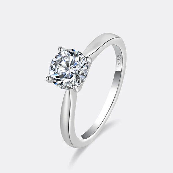 TENCARATS de compromiso de moissanita para mujer, 1/2CT, plata pura S925, joyería de boda de diamante con certificado GRA clásico de cuatro garras