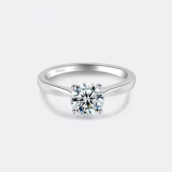TENCARATS de compromiso de moissanita para mujer, 1/2CT, plata pura S925, joyería de boda de diamante con certificado GRA clásico de cuatro garras