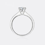 TENCARATS de compromiso de moissanita para mujer, 1/2CT, plata pura S925, joyería de boda de diamante con certificado GRA clásico de cuatro garras