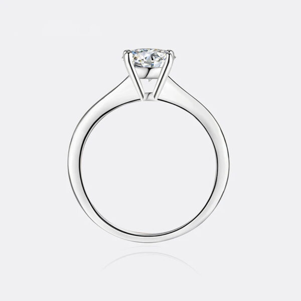 TENCARATS de compromiso de moissanita para mujer, 1/2CT, plata pura S925, joyería de boda de diamante con certificado GRA clásico de cuatro garras