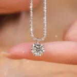 TEN CARATS S925 Sterling Silver VVS1 Moissanite Classic Women's Necklace Birthday Party Gift GRA Certified Jewelry