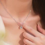TEN CARATS S925 Sterling Silver VVS1 Moissanite Classic Women's Necklace Birthday Party Gift GRA Certified Jewelry