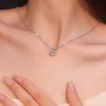 TEN CARATS S925 Sterling Silver VVS1 Moissanite Classic Women's Necklace Birthday Party Gift GRA Certified Jewelry