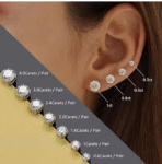 TENCARATS de moissanita de 0,2-2 quilates para mujer, pendientes de diamantes de laboratorio de cuatro garras de plata pura S925, regalo de fiesta, joyería de boda