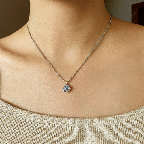 TEN CARATS S925 Sterling Silver VVS1 Moissanite Classic Women's Necklace Birthday Party Gift GRA Certified Jewelry photo review