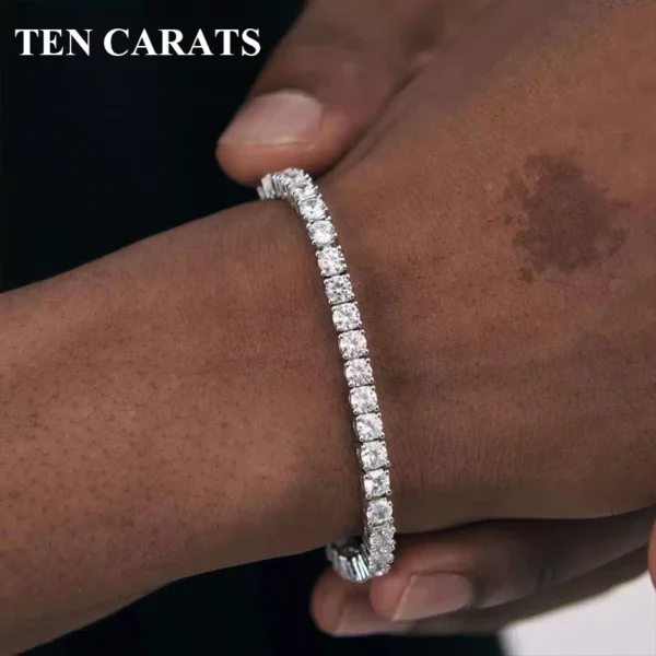 Lab-Created Diamond Alternative | 3mm 4mm 5mm Moissanite Tennis Bracelet