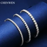 Lab-Created Diamond Alternative | 3mm 4mm 5mm Moissanite Tennis Bracelet