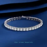 Lab-Created Diamond Alternative | 3mm 4mm 5mm Moissanite Tennis Bracelet