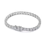 TEN CARATS 925 Sterling Silver Moissanite Tennis Bracelet for Women, D Color VVS1 Clarity, Luxury Sparkling Diamond Alternative Jewelry