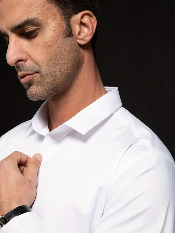 Chemise homme à effet soyeux, sans repassage