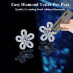 Elegant Moissanite Flower Stud Earrings – Sparkling Sterling Silver Jewelry
