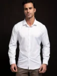 Chemise homme à effet soyeux, sans repassage