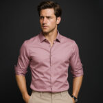 Classic Men's Long Sleeve Shirt Slim Fit Casual Business