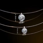 Moissanite Pendant Necklace on Invisible Fishing Line – Dainty Floating Jewelry