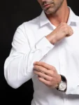 Chemise homme à effet soyeux, sans repassage