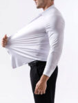 Chemise Homme Extensible – Manches Longues, Coupe Slim, Muscle Fit, Anti-Froissage, Boutonnée